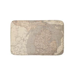 Michigan Atlas Map Badmat