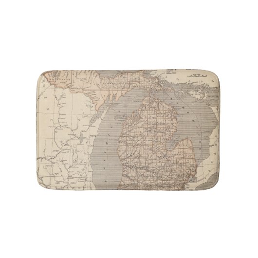 Michigan Atlas Map Badmat (Voorkant)
