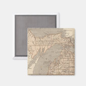 Michigan Atlas Map Magneet (Voorkant / Achterkant)