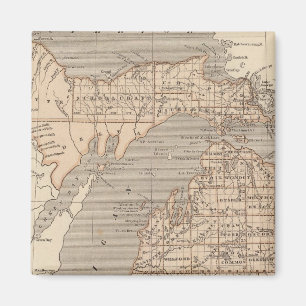 Michigan Atlas Map Magneet