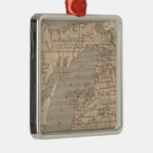 Michigan Atlas Map Metalen Ornament (Rechts)
