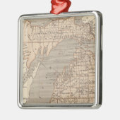 Michigan Atlas Map Metalen Ornament (Links)