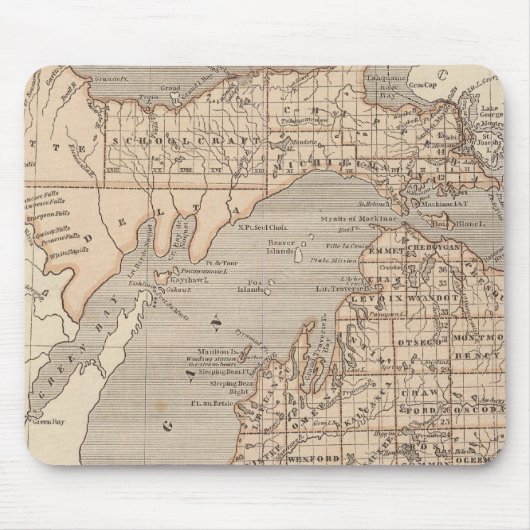 Michigan Atlas Map Muismat (Voorkant)