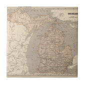 Michigan Atlas Map Tegeltje (Voorkant)