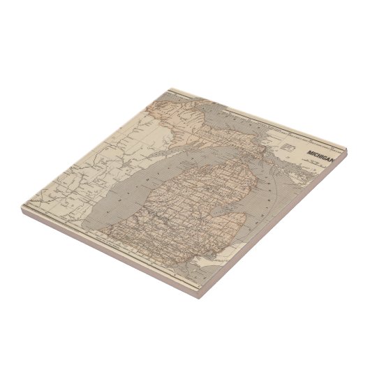 Michigan Atlas Map Tegeltje (Zijkant)