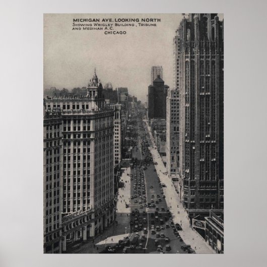 Michigan Ave, Chicago IL, Illinois  Poster (Voorkant)