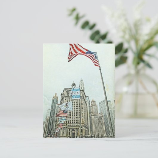 Michigan Avenue Bridge Chicago Illinois Briefkaart (Staand voorkant)