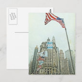 Michigan Avenue Bridge Chicago Illinois Briefkaart (Voorkant / Achterkant)