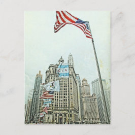 Michigan Avenue Bridge Chicago Illinois Briefkaart