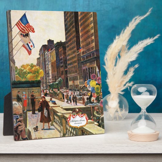 Michigan Avenue, Chicago door John Falter Fotoplaat (Zijkant)