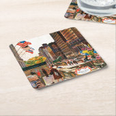 Michigan Avenue, Chicago door John Falter Kartonnen Onderzetters (Schuin)