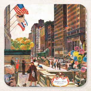 Michigan Avenue, Chicago door John Falter Kartonnen Onderzetters