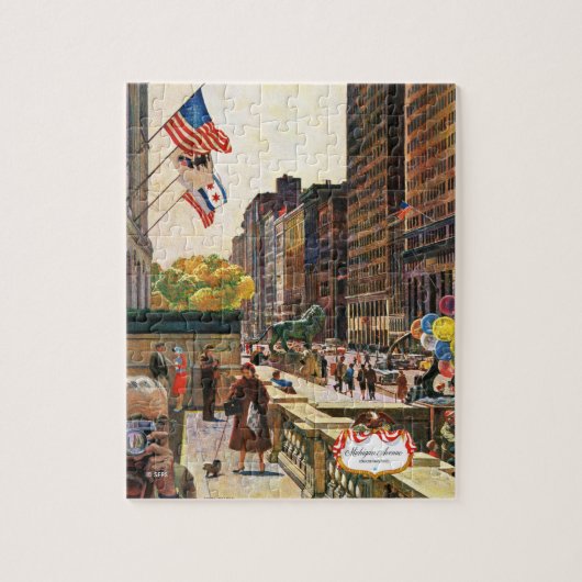 Michigan Avenue, Chicago door John Falter Legpuzzel (Verticaal)