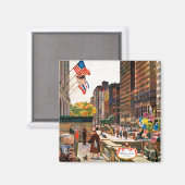 Michigan Avenue, Chicago door John Falter Magneet (Voorkant / Achterkant)