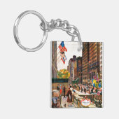 Michigan Avenue, Chicago door John Falter Sleutelhanger (Voorkant Links)