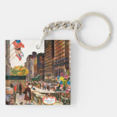 Michigan Avenue, Chicago door John Falter Sleutelhanger (Achterkant)