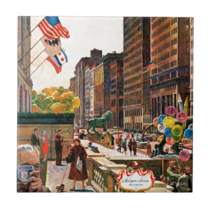 Michigan Avenue, Chicago door John Falter Tegeltje