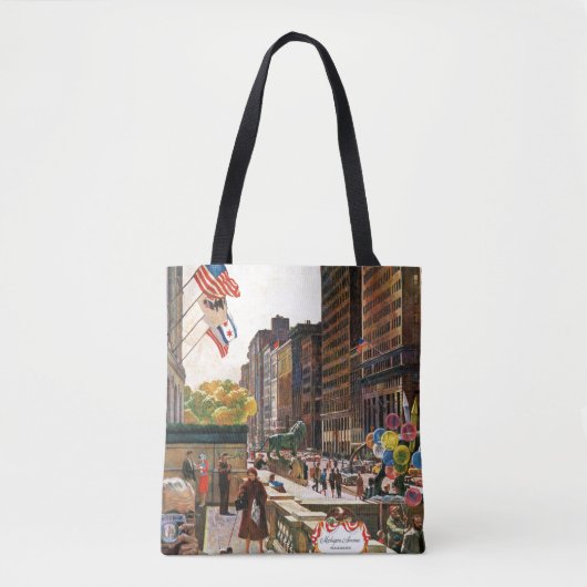Michigan Avenue, Chicago door John Falter Tote Bag (Voorkant)