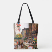 Michigan Avenue, Chicago door John Falter Tote Bag (Achterkant)
