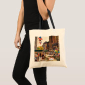 Michigan Avenue, Chicago door John Falter Tote Bag (Voorkant (product))