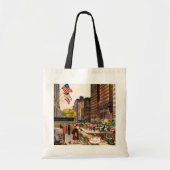 Michigan Avenue, Chicago door John Falter Tote Bag (Voorkant)