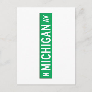 Michigan Avenue, Chicago, IL Street Sign Briefkaart