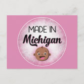 Michigan Baby Funny Pink African Black Briefkaart (Voorkant)