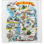 Michigan badkamer gordijn kaart (Voorkant)