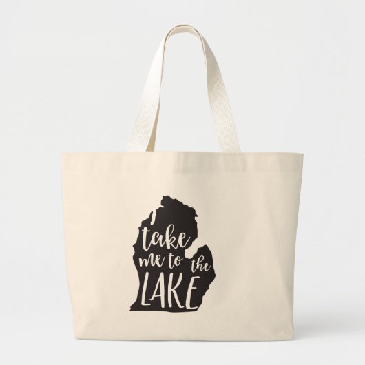 Michigan Bag - Breng me naar het meer Grote Tote Bag (Voorkant)