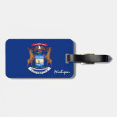 Michigan Bagagelabels, patriottisch Michigan Flag Bagagelabel (Achterkant horizontaal)