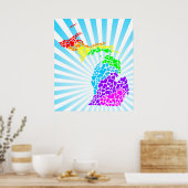Michigan barst regenboogharten poster (Keuken)