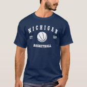 Michigan Basketball Retro Logo T-shirt (Voorkant)