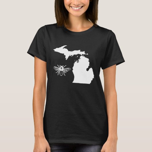Michigan Bee Lover Shirt Bijenteelt (Voorkant)
