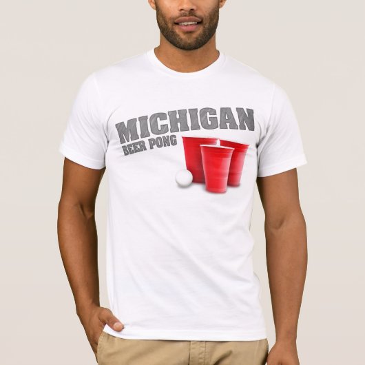 Michigan Beer Pong T-Shirt (Voorkant)