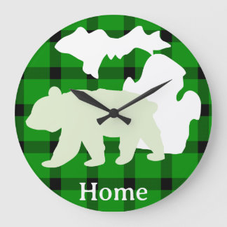 Michigan Beer Thuis in Buffalo Plaid Grote Klok