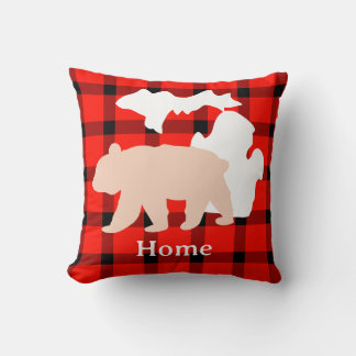Michigan Beer Thuis in Buffalo Plaid Kussen