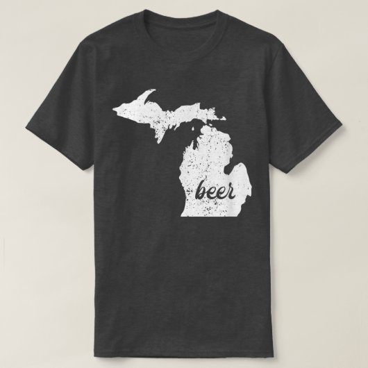Michigan Beer voor Michiganders die Love Brewerie T-shirt (Design voorkant)