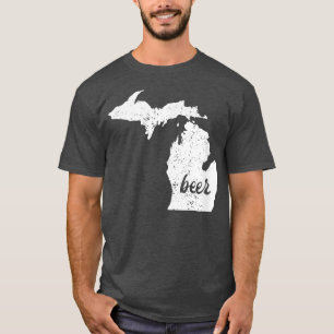 Michigan Beer voor Michiganders die Love Brewerie T-shirt