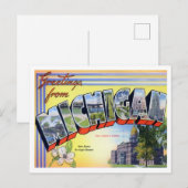 Michigan Big Letters Briefkaart (Voorkant / Achterkant)