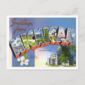 Michigan  Big Letters Briefkaart (Voorkant)
