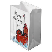 Michigan Big Red Lighthouse Medium Cadeauzakje (Voorkant Gekanteld)