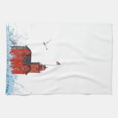 Michigan Big Red Lighthouse Theedoek (Horizontaal)