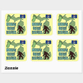 Michigan Bigfoot Research Vierkante Sticker (Vel)