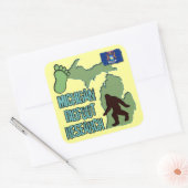 Michigan Bigfoot Research Vierkante Sticker (Envelop)