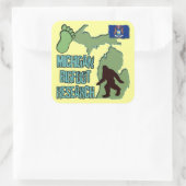 Michigan Bigfoot Research Vierkante Sticker (Tas)