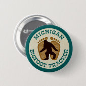 Michigan Bigfoot Tracker Ronde Button 5,7 Cm (Voorkant /achterkant)