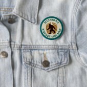 Michigan Bigfoot Tracker Ronde Button 5,7 Cm (In situ)