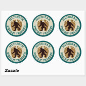 Michigan Bigfoot Tracker Ronde Sticker (Vel)