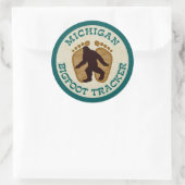 Michigan Bigfoot Tracker Ronde Sticker (Tas)