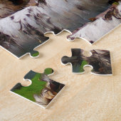 Michigan Birch Trees bij Lake Legpuzzel (Zijkant)